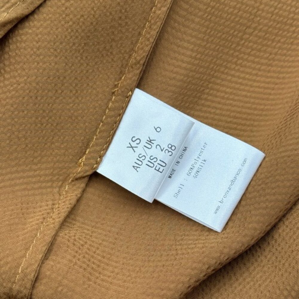 🆕 BRONX & BANCO 🧿 NWOT Carmen Long Sleeve Belted Maxi Gown, Copper, Sz XS US 2 - Picture 17 of 17